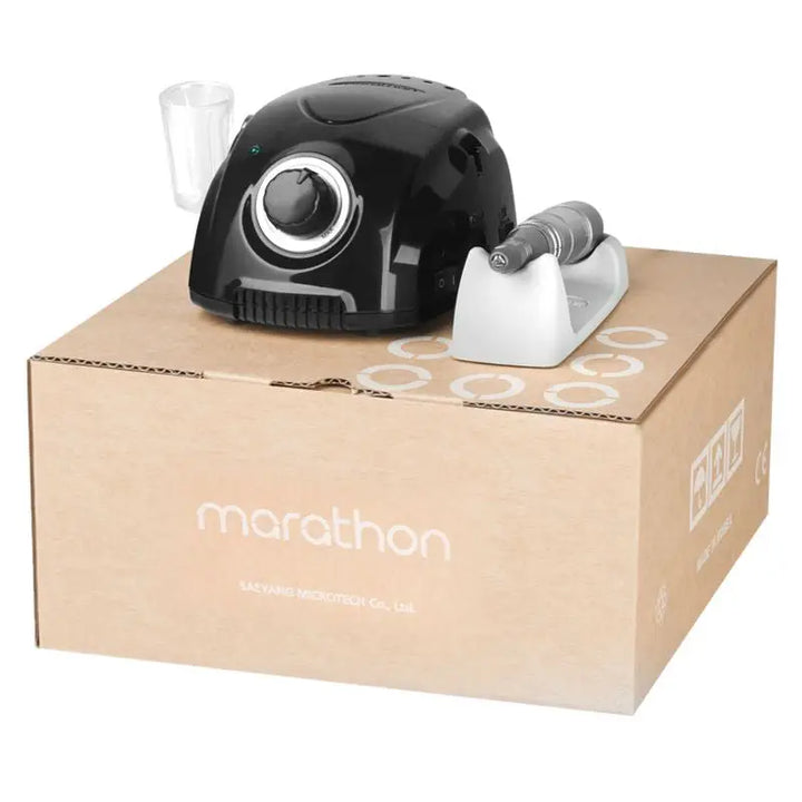Schwarzer elektrischer Nagelfräser Saeyang Fräser Marathon 3 Champion Black H200