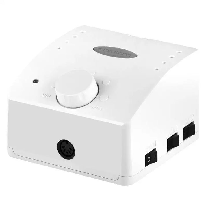 Weiße elektrische Nagelfeile Maschine Saeyang Fräser Marathon K35 Cube mit SH30N