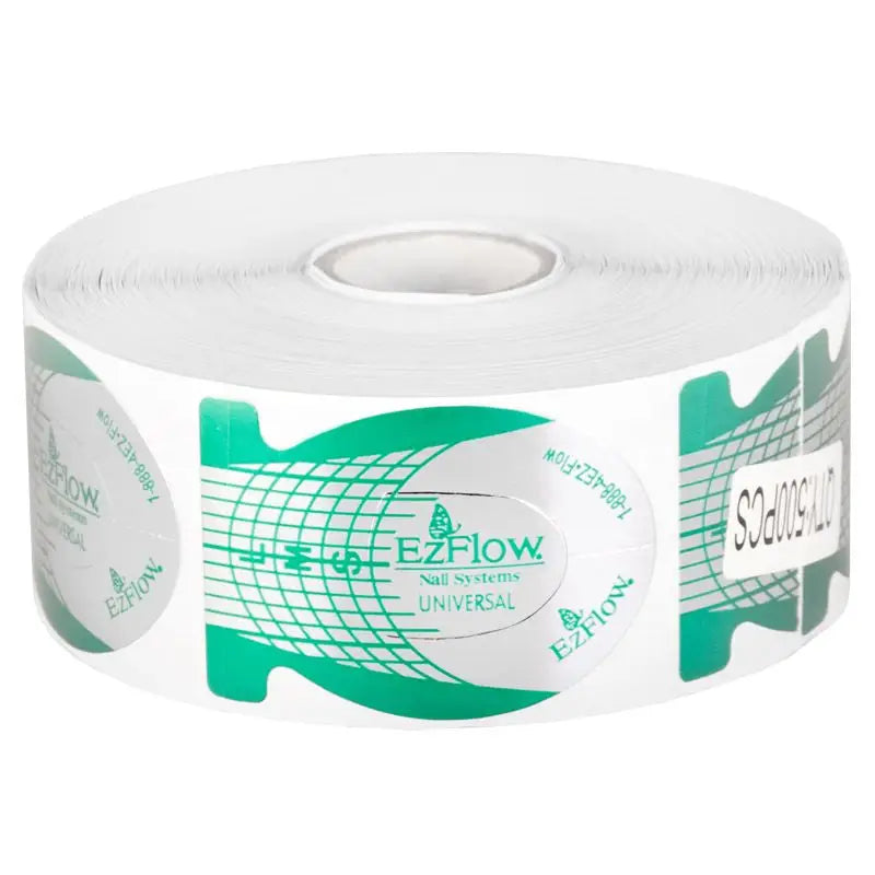 Roll of Nail Extension Forms für Nagelmodellage in grüner Farbe, 500 Stück