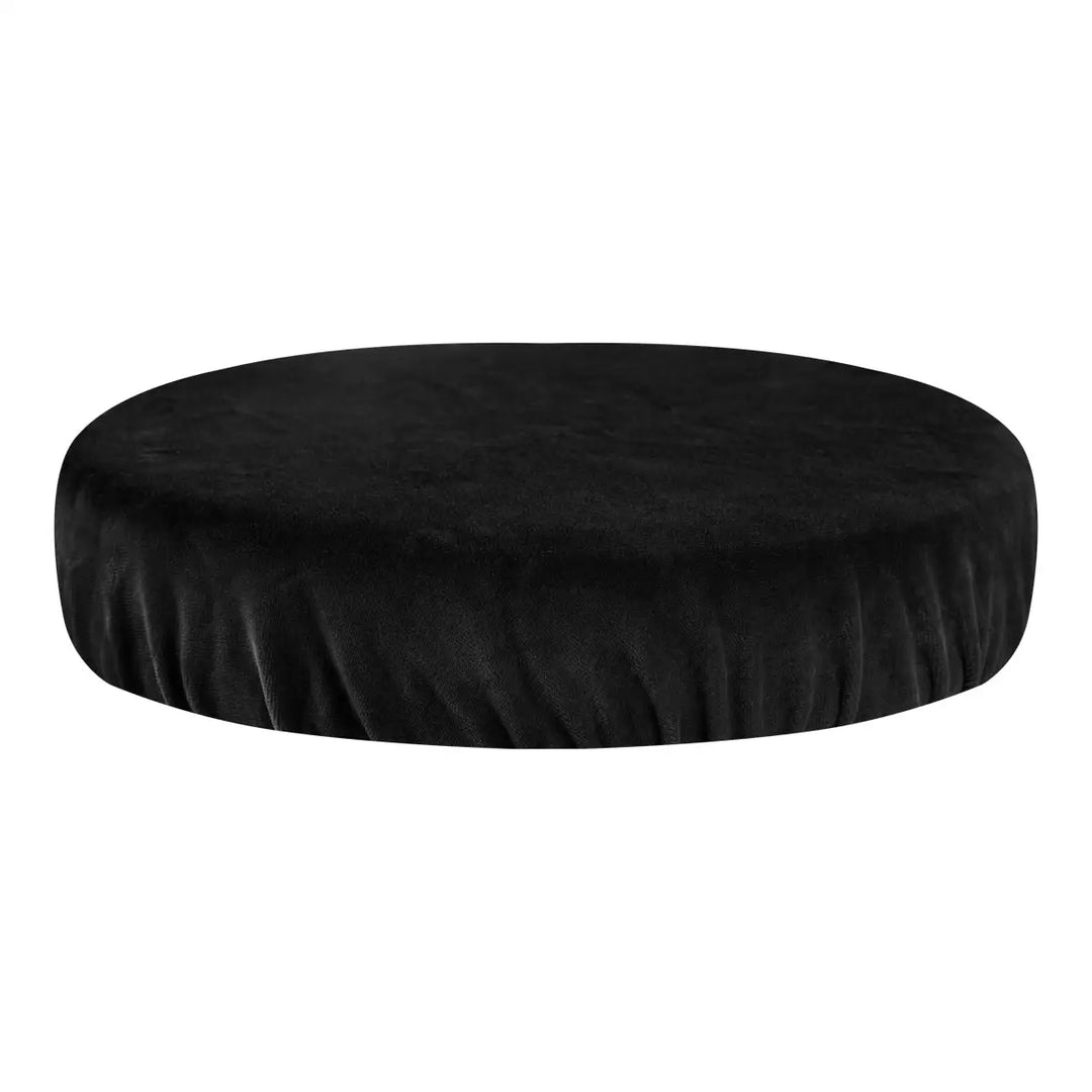 Schonbezug für Hocker Velours Schwarz - Schonbezüge