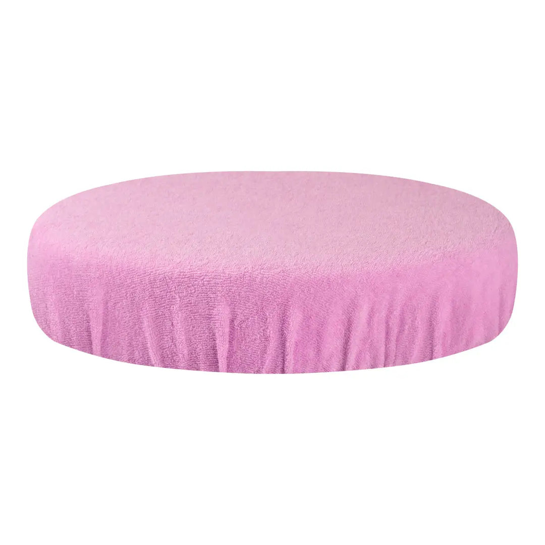 Runder pinker Schonbezug für Kosmetikhocker passend für Make-up-Stuhl