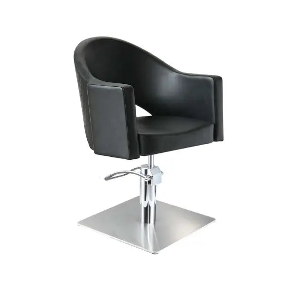 Sibel Magnus Styling Schwarz quadratischer Fuß - Friseurstuhl