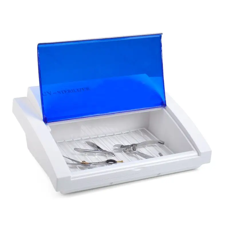 Weißer UV-Desinfektor mit blauer Deckel für hygienische Sauberkeit in Sterilisator UV-C Blue