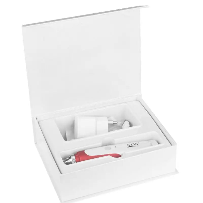 Weiße und rote Microneedling-Stift in Box für perfekte Hautpflege Syis 03