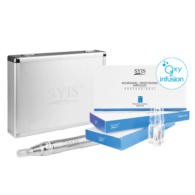 Silbernes Hautpflege-Kit mit Microneedle Stift von Syis in Silber