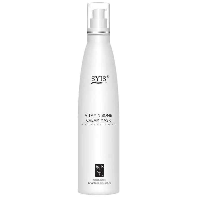 Weiße Flasche mit Creme Maske für Hautpflege, Syis Vitaminbombe 200 ml