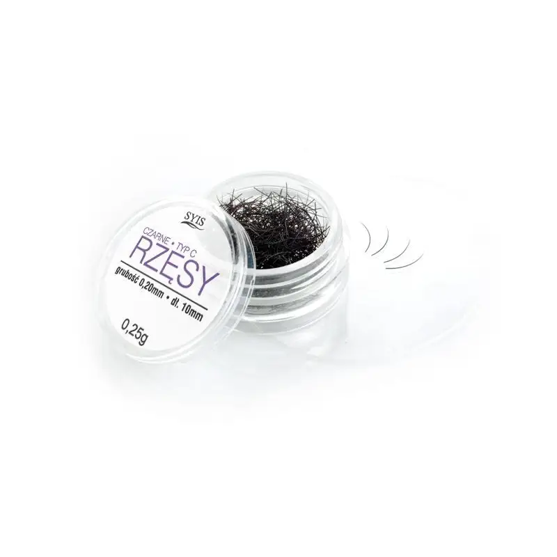 Falsche Wimpern in klarer Dose für natürliche Looks Syis Wimpern C 0,15x 10mm