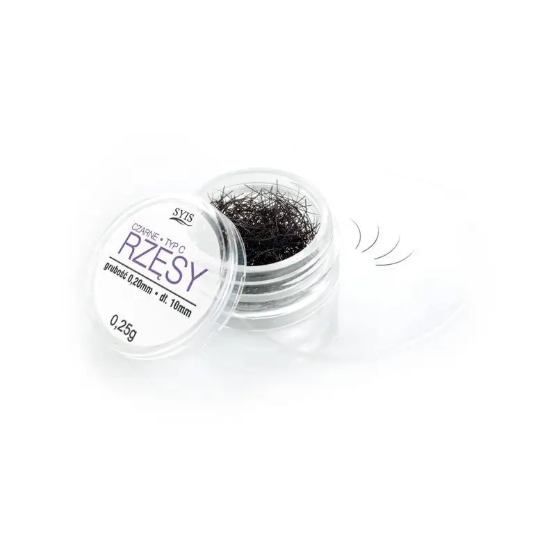 Falsche Wimpern in klarem Behälter für SYIS Wimpern c 0,20x 10mm 0.25g