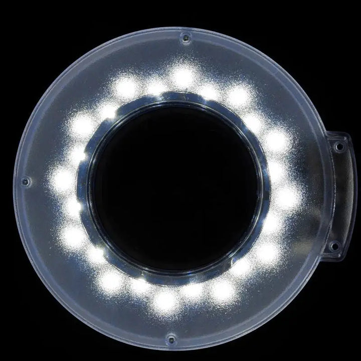 Circular LED-Ringlicht an der Tisch-Lupenleuchte LED S5 für optimale Beleuchtung