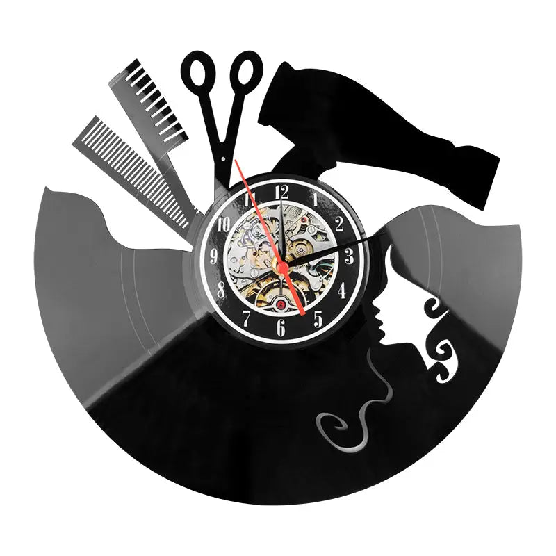 Uhr Dekoration Friseur Q-102 - Uhr