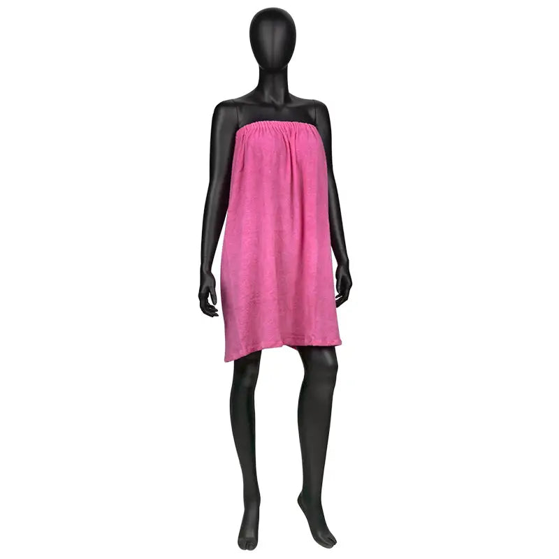 Pinkes, trägerloses Handtuchkleid aus Frottee für Damen bei Umhang Frotte Nr. 10 rosa