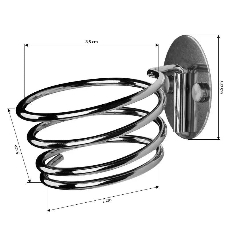 Chrome Spiral Haarfönhalterung für Wandhalterung FX24