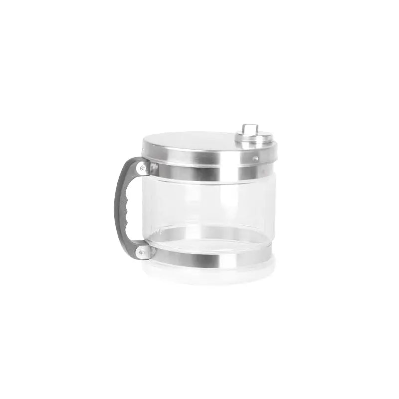 Glass-Kaffeekanne mit Metallakzenten für Wasserdestillationsgerät Inox