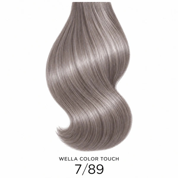 Wella Color Touch Rich Naturals 7/89 – Haarfarbmuster auf weißem Hintergrund